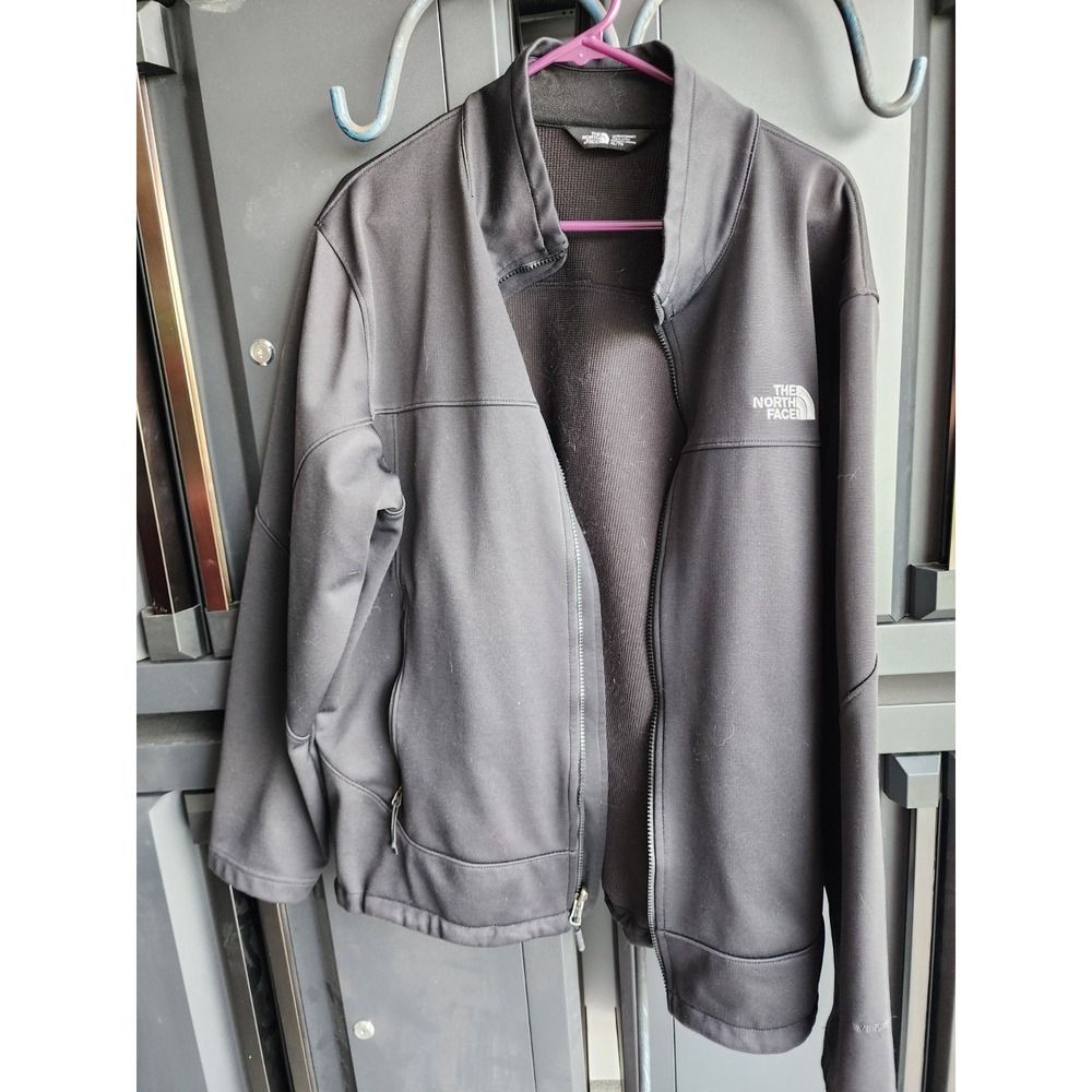 The North Face Men's Black Full Zip Jacket XL Pockets Stand-Up Collar
